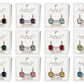 Birthstone Dangle Earrings – Gold-Dipped Octagon Cubic