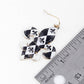 Gold Plated Dalmatian Fleur De Lis Dangle Earrings