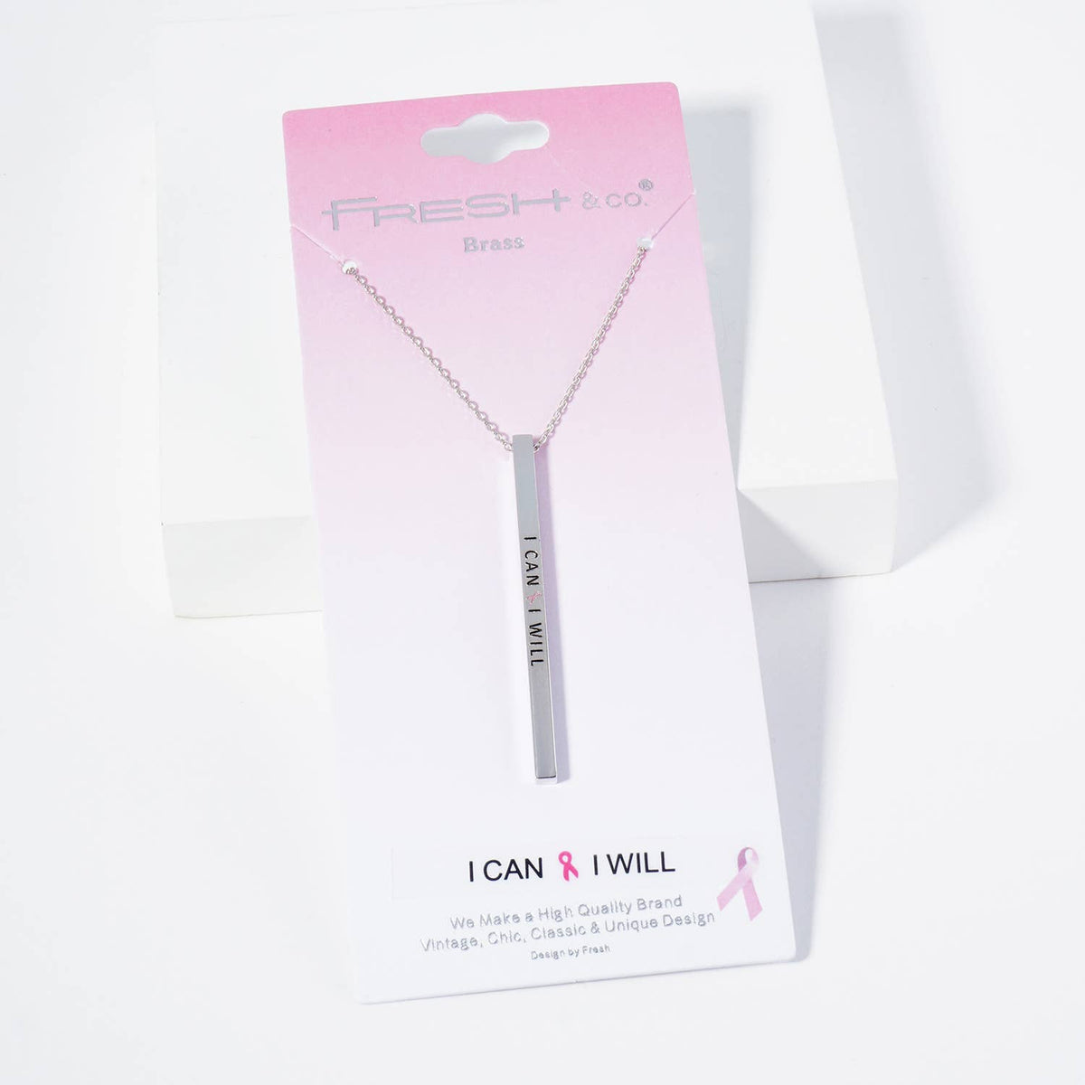 "I Can I Will" Bar Necklace