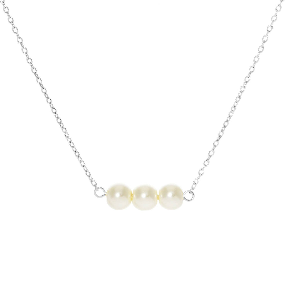 Bridesmaid 3-Pearl Delicate Necklace