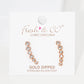 Gold Cubic Beaded Ear Crawler Earrings