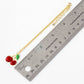 Enamel Cherry Charm Anklet in 18K Gold Plated Brass