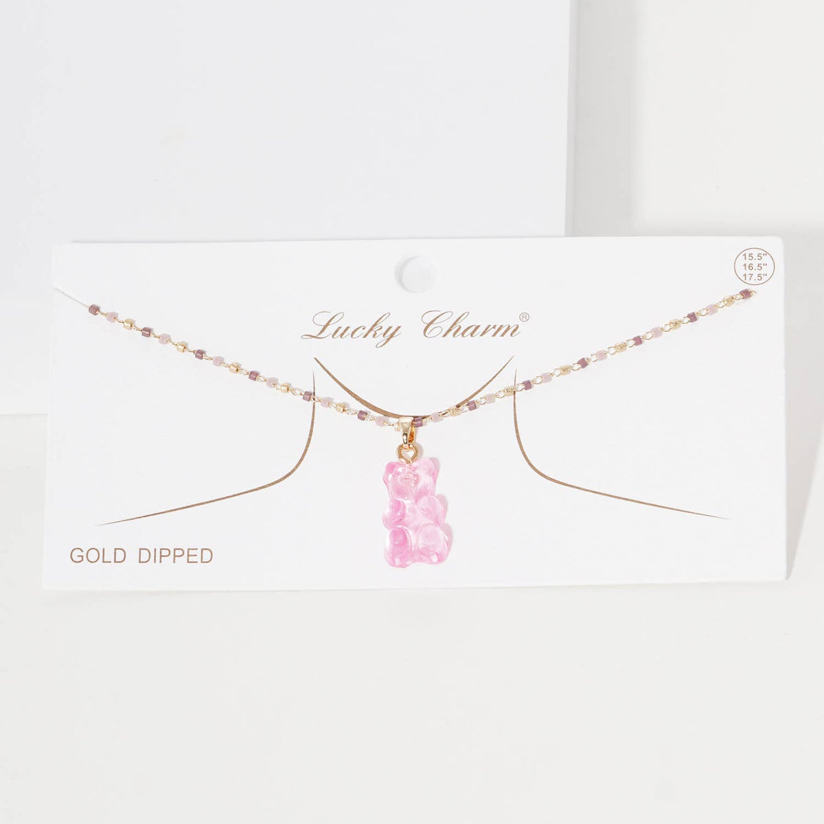 Multicolor Beaded Gummy Bear Necklace