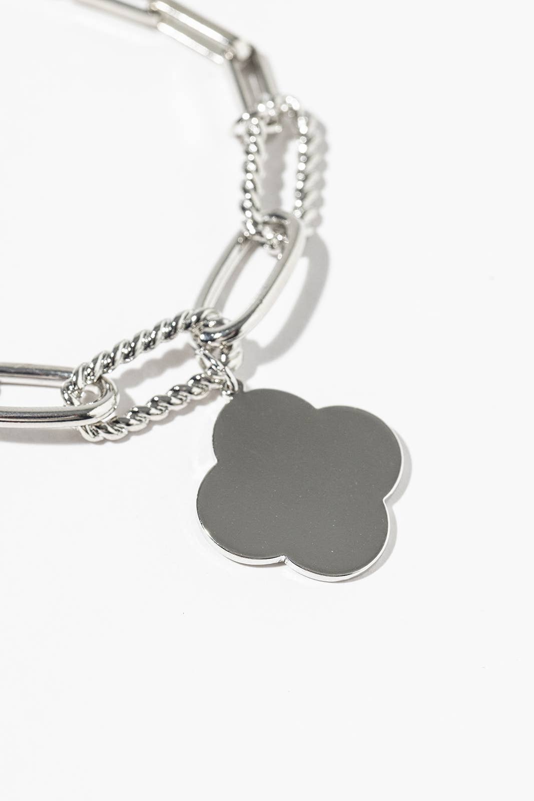 Clover Charm Dual-Chain Magnetic Bracelet