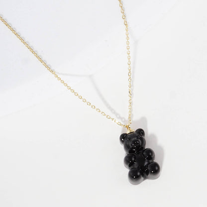 Multicolor Beaded Gummy Bear Necklace