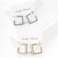 Textured Square Hoop Earrings