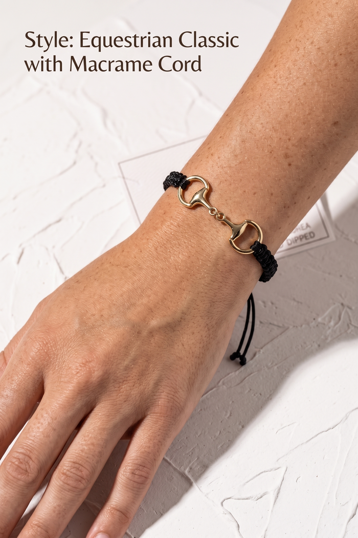 Equestrian Classic Macrame Cord Charm Bracelet