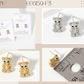 Minimalist Pave-Set Teddy-Bear with Bow Stud Earrings
