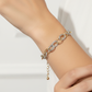 Two-Tone Twisted Oval Link Chain Bracelet