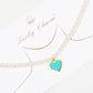 Gold Plated Heart Pearl Necklace