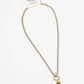 Birthstone Pendant Necklace – Gold-Dipped Ball Chain