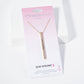 "STAY STRONG" Bar Pendant Necklace with Pink Ribbon Accent
