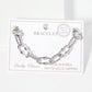 Mixed Texture U-Link Chain Bracelet