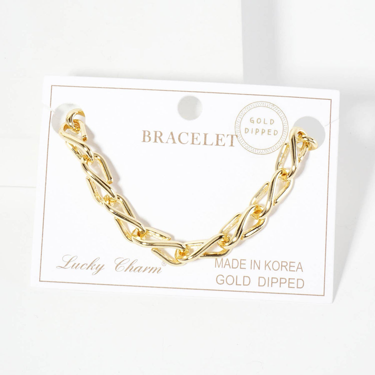 Minimalist Twisted Link Chain Bracelet