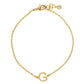 Gold Plated Initial Letter Bracelet