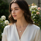 Dainty Pave Triangle Bridesmaid Necklace