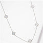 5 Semi-Precious Quatrefoil Pendant 24 Inch Long Station
