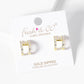 Dainty Pave Cubic Zirconia Initial "H" Huggie Hoop Earrings