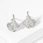 Micro-Pave-Set 13mm Ginkgo Leaf Stud Earrings