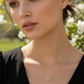 Minimalist Dainty Pave CZ Open Heart Necklace
