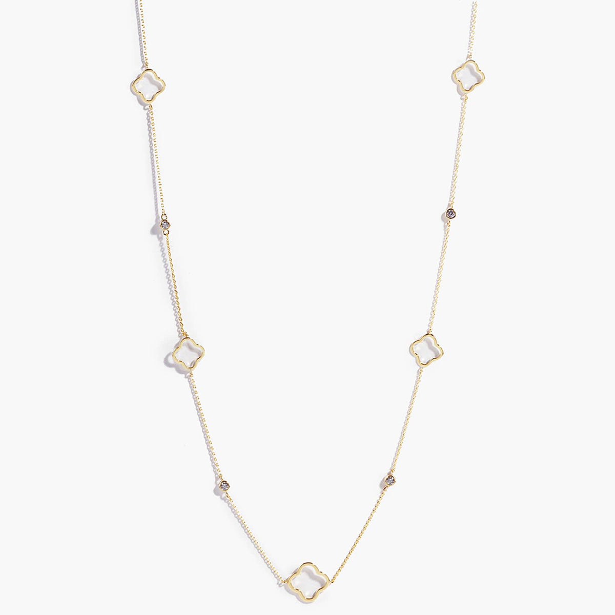 Demi Clover Double-Layer Chain Necklace