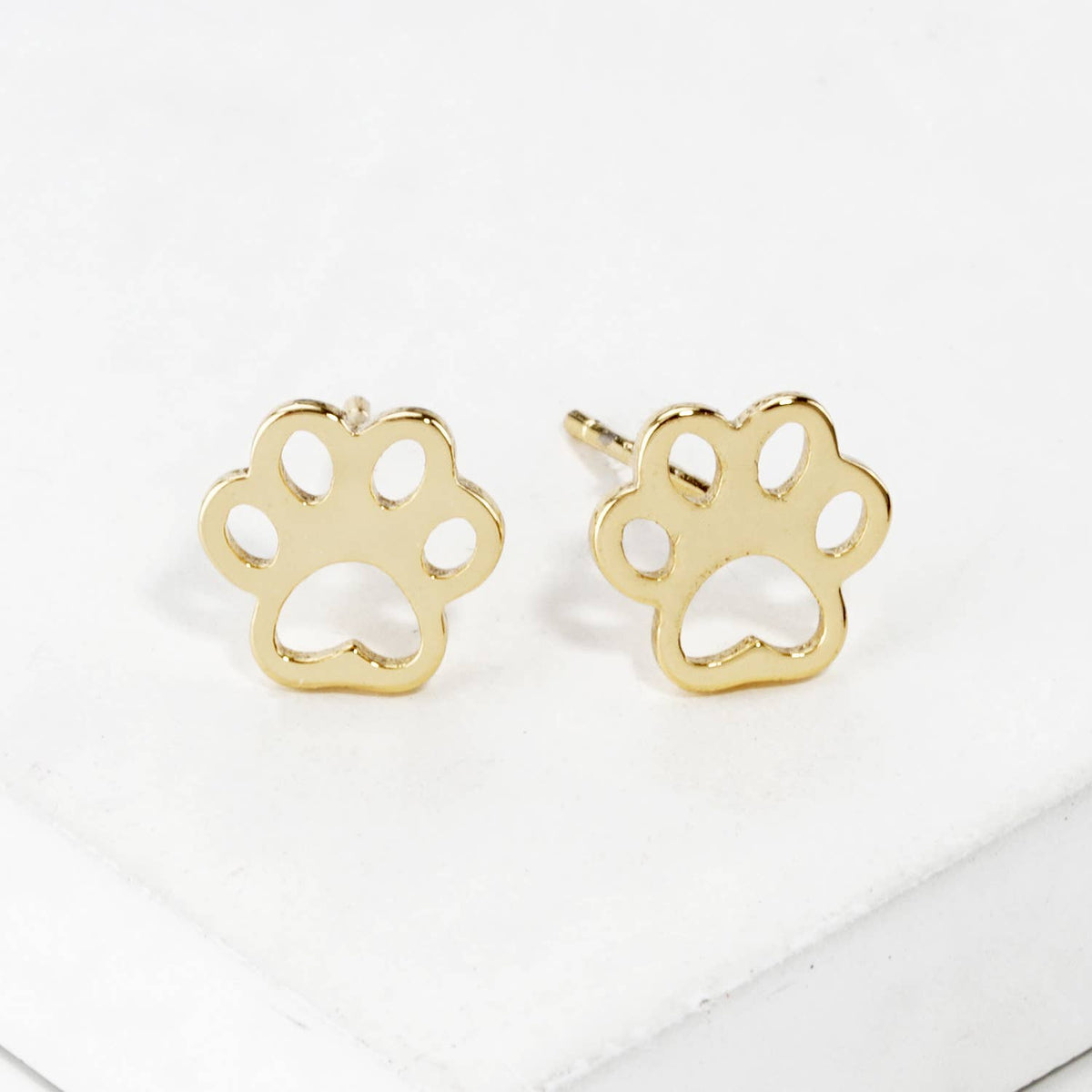 Dainty Paw Print Stud Earrings
