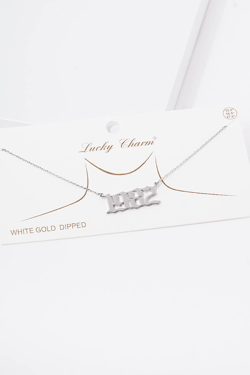 Gold Plated Birth Year Necklace