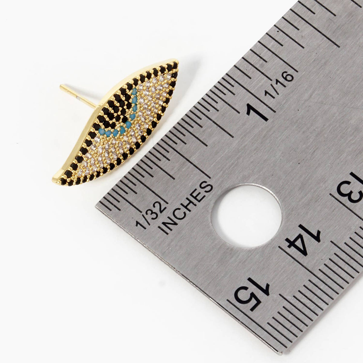 Gold Plated Evil Eye Protection Earrings