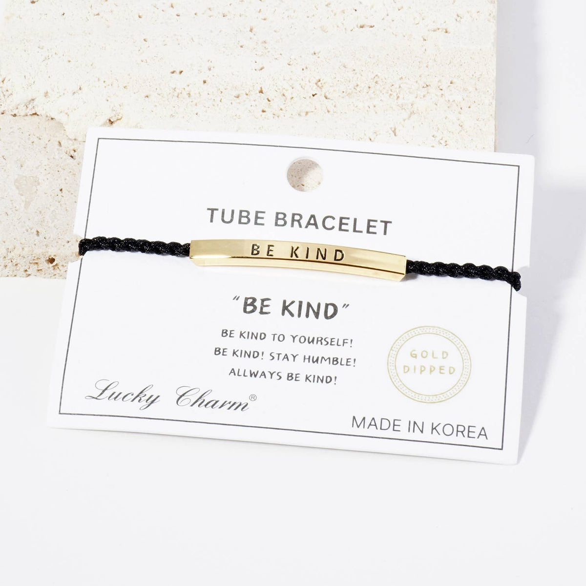 Inspirational Messages "Be Kind" Tube Bar Bracelet