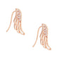 Gold Angel Wing Ear Post Earrings