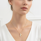 Elegant Pave Crystal Layered Ribbon Pendant Necklace