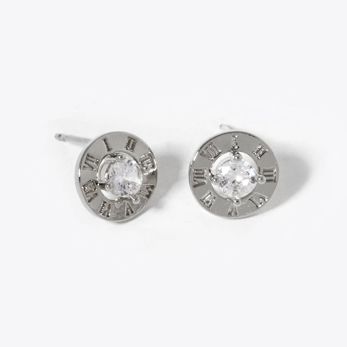 Gold Dipped Vintage Roman Numeral Stud Earring