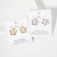 Botanical-Theme Pave-Set Pearl Flower Stud Earrings