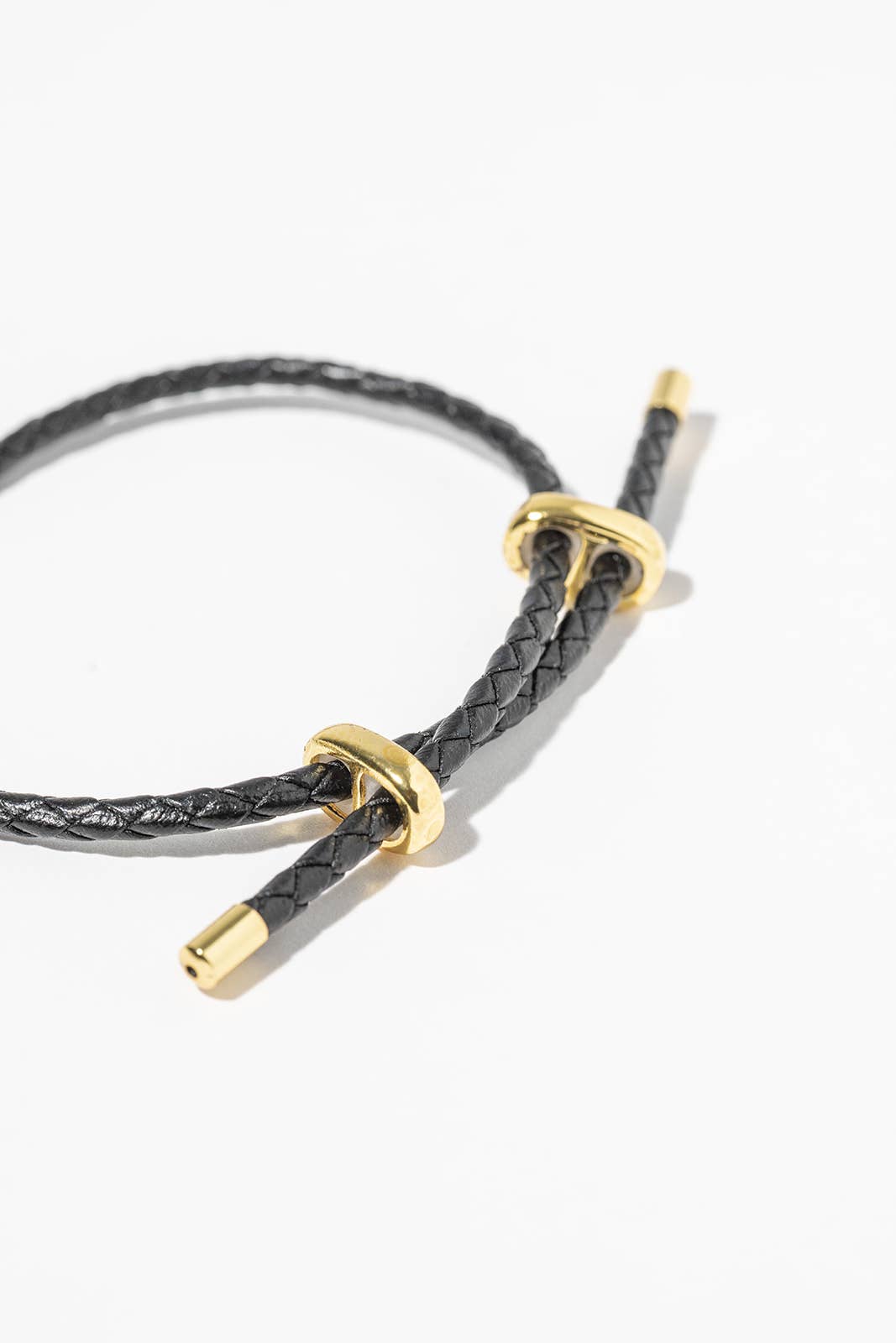 The Radiance Within Braided Leather & Gold Accent Bracelet