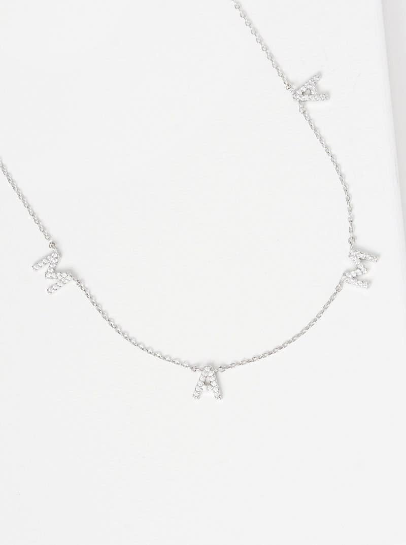 Gold Mama Initial Spaced Necklace