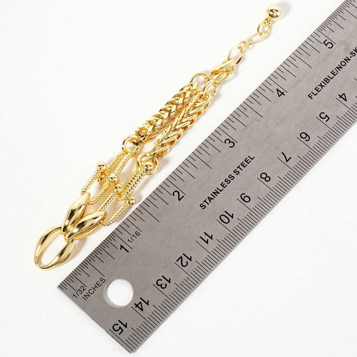 Mixed-Link Textured Chain Bracelet
