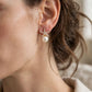 Starfish Pearl Stud Earrings – Crystal Starfish with Pearl