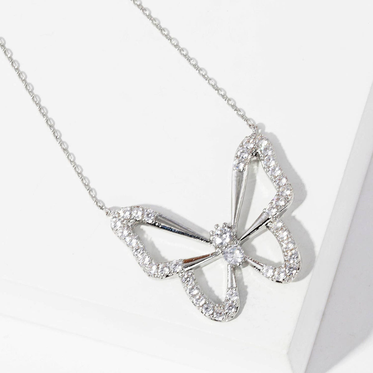 Gold Plated Butterfly Pendant Necklace