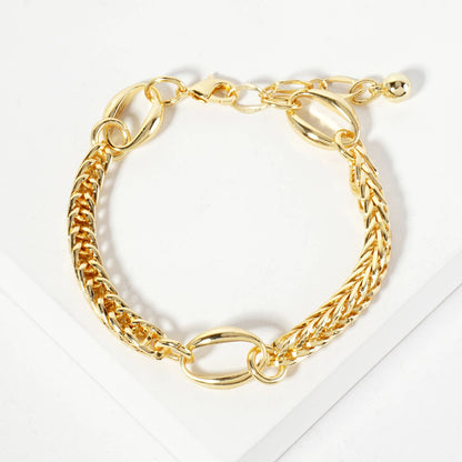 Modern Multi-Strand U-Link Chain Bracelet