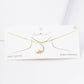 Gold North Star Moon Pendant Necklace