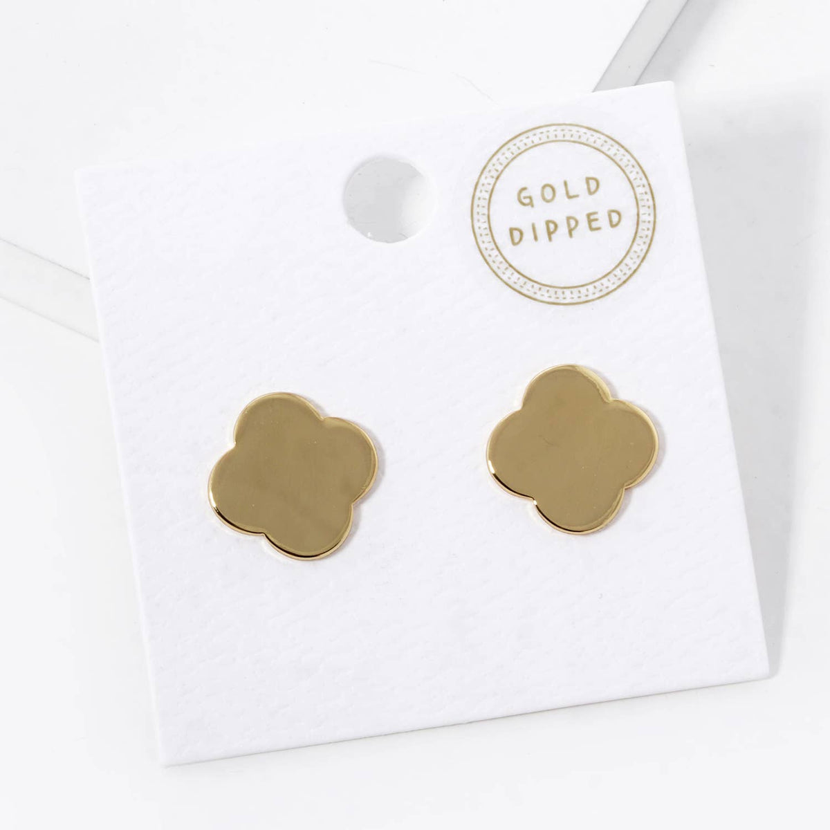 Minimalist Clover Stud Earrings