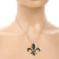Gold Plated Simple Fleur De Lis Charm Necklace