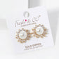 Freshwater Pearl Halo Stud Earrings