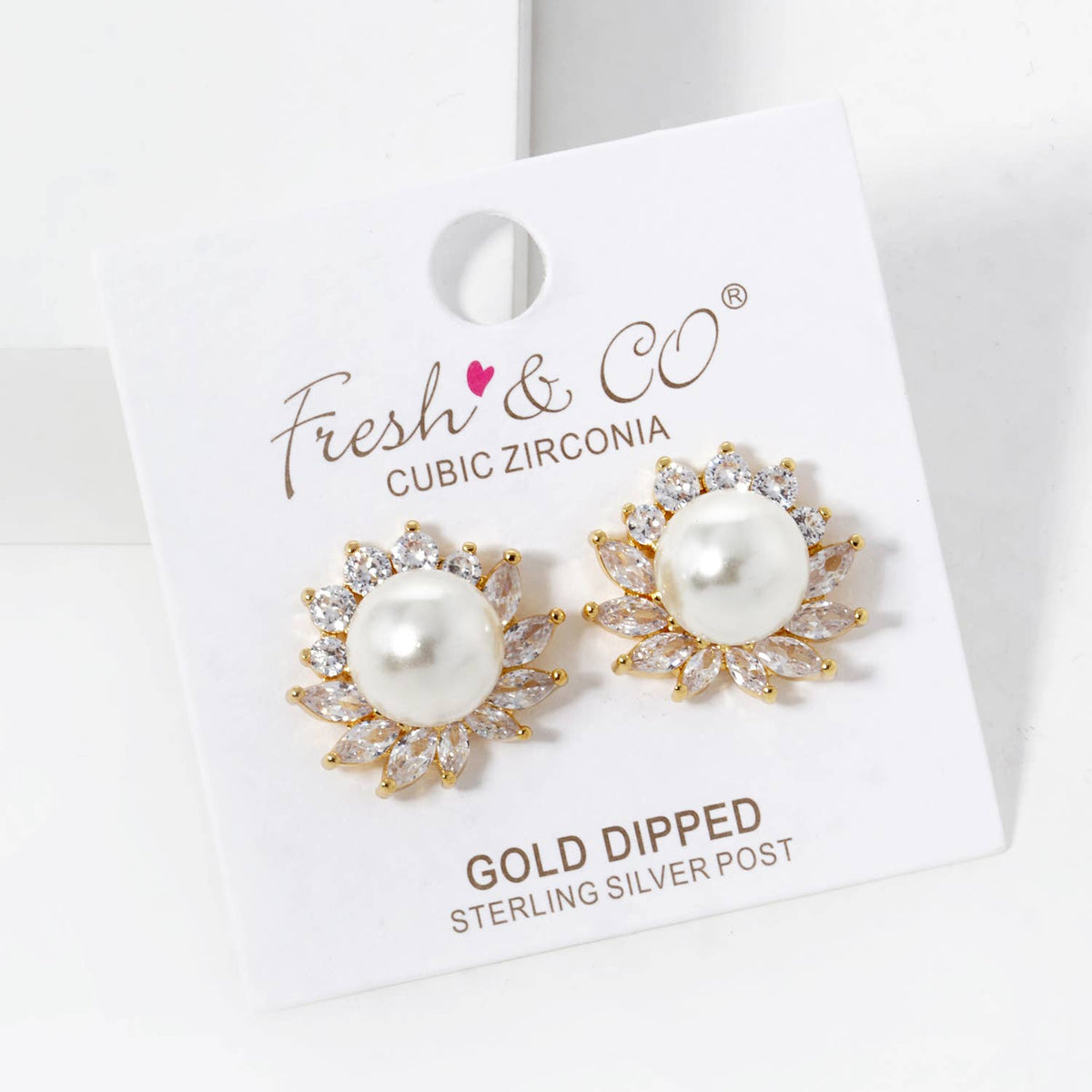 Freshwater Pearl Halo Stud Earrings