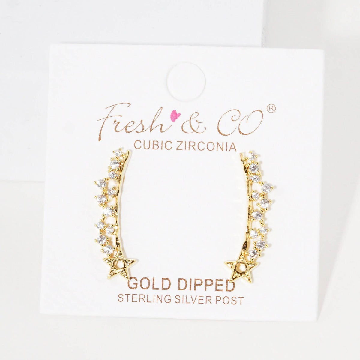 Gold Stargaze Ear Climber Earrings