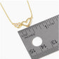 Double Open & Pavé Heart Pendant Necklace