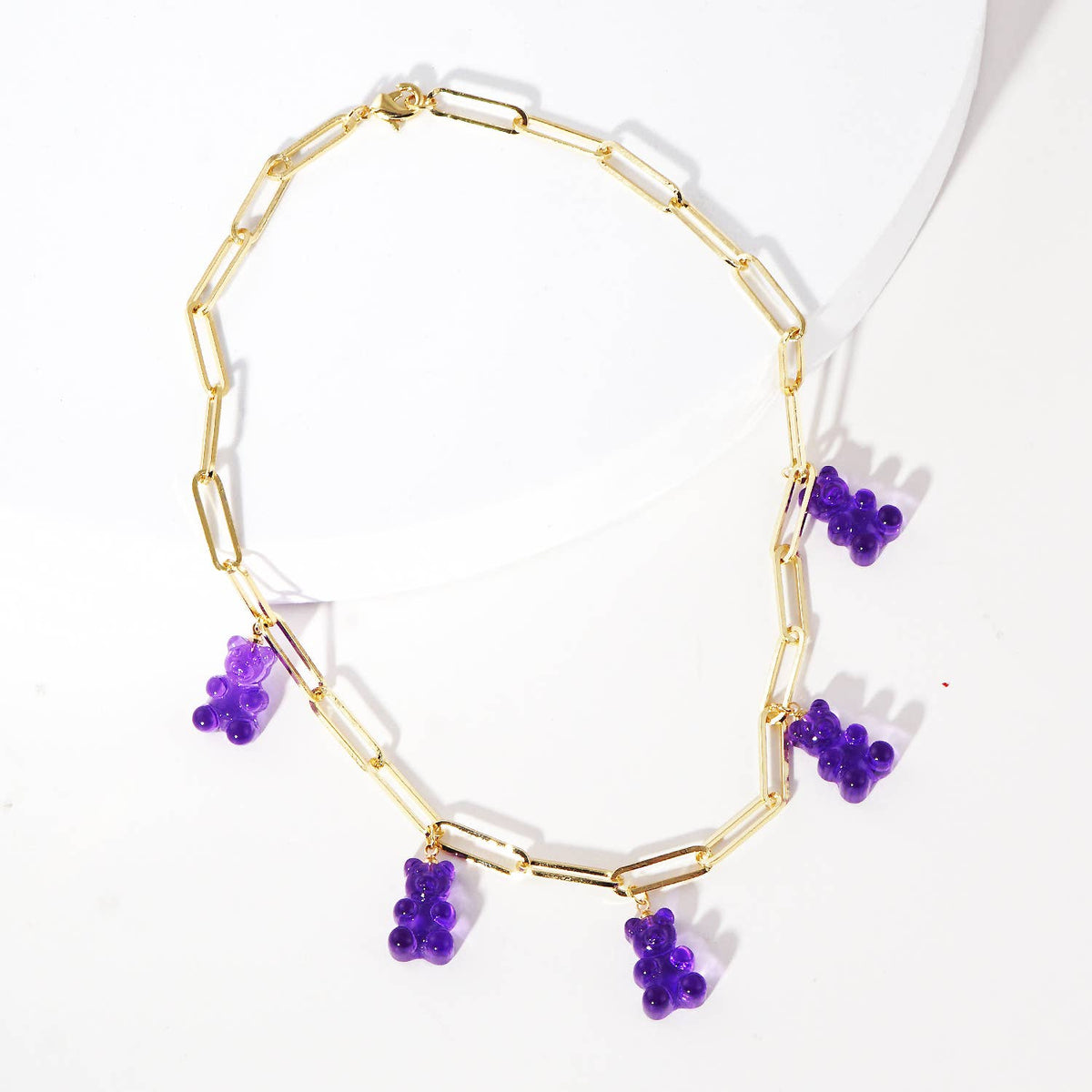 Multicolor Beaded Gummy Bear Necklace