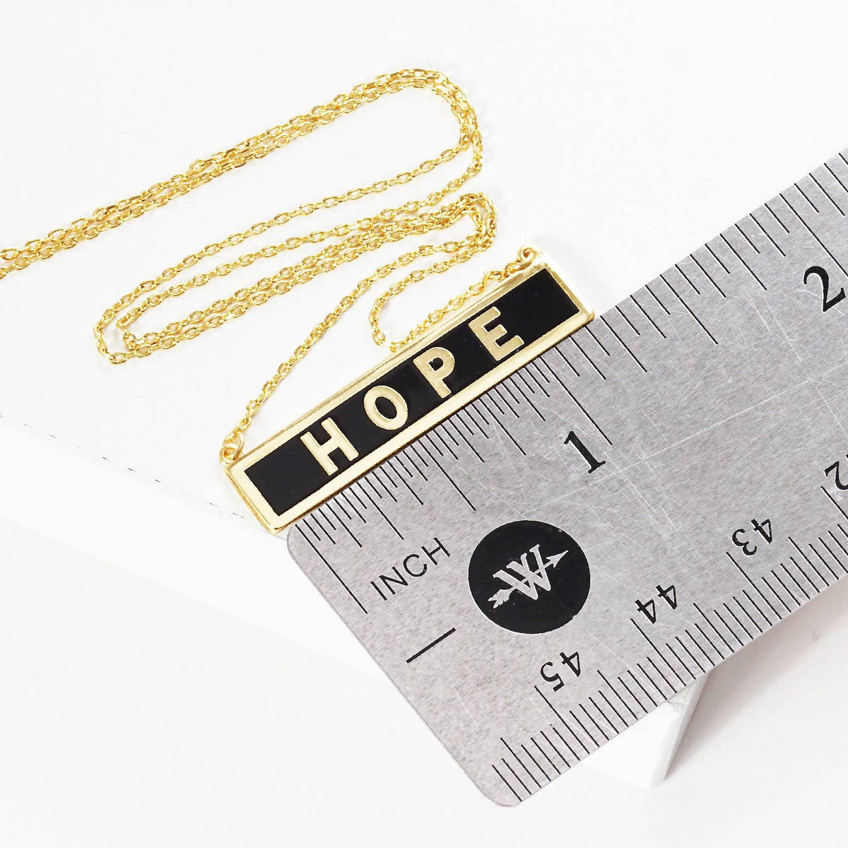 Gold Plated Mini Bar HOPE Necklace