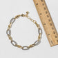 Two-Tone U-Link & Rope Chain Bracelet