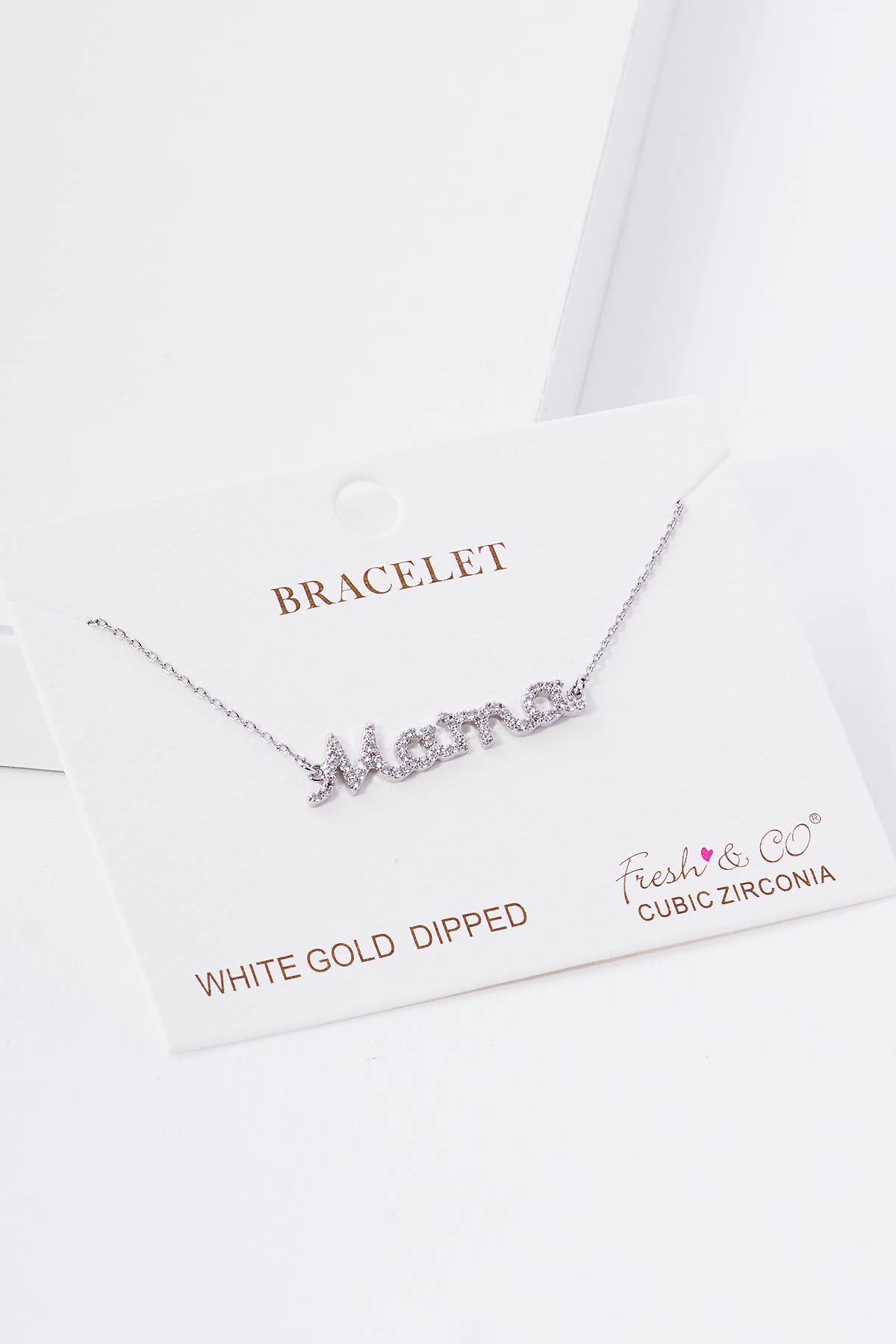 Minimalist Pavé "Mama" Lettering Bracelet